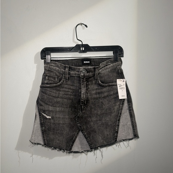 Hudson Jeans The Viper Vintage Denim Mini Skirt Grey NWT